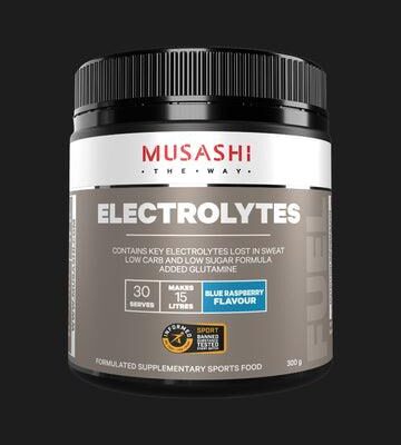 MUSASHI Electrolytes 300g Blue Raspberry
