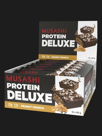 Musashi Deluxe Protein Bar 60g (Box of 12 Bars) Cinnamon Scroll