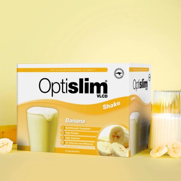 Optislim VLCD Meal Replacement Shake Banana Flavour (Pack of 21x40g each)