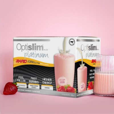 Optislim VLCD Platinum Meal Replacement Shake Strawberry (Pack of 21x25g each)