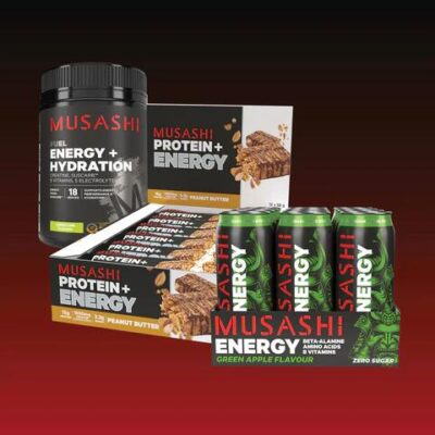 Musashi Boost Bundle Pack Watermelon / Peanut Butter / PURPLE GRAPE