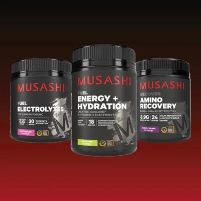 Musashi Hydration Bundle Pack Watermelon / Lemon Lime / Purple Grape