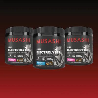 Musashi Electrolytes Value Bundle Pack Blue Raspberry / Watermelon / Blue Raspberry