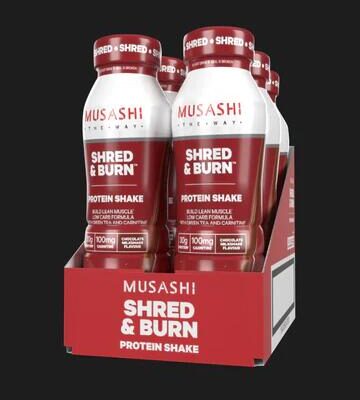 Musashi Shred & Burn Shake 375ml (Box of 6 Drinks) Default Title