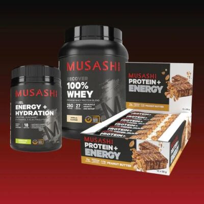 Musashi Running Bundle Pack Lemon Lime / Peanut Butter / Chocolate