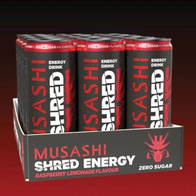 Musashi Shred Energy Drink 355ml - 12 Pack Raspberry Lemonade