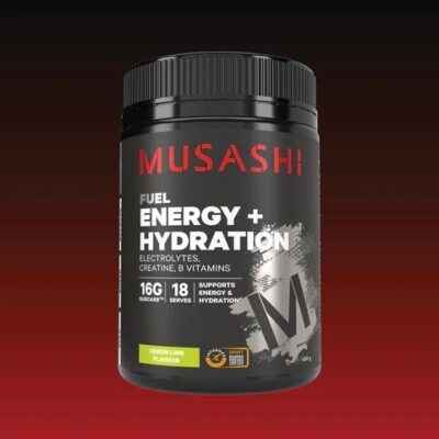 Musashi Energy + Hydration Powder 450g Lemon Lime
