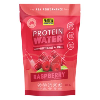 Protein Supplies Australia Protein Water WPI Electrolytes + BCAAs Powder Raspberry 800 gm