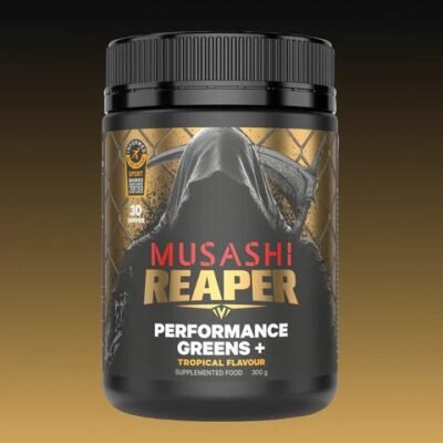 Musashi REAPER PERFORMANCE GREENS+ UNFLAVOURED OR FLAVOURED 300g Tropical